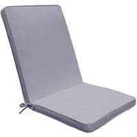 Abnehmbar und wasserdichtes Polyesterkissen mit mittlerer Rückseite 90 x 40 cm pro Stuhl - Grey - Grey von GARDENESS