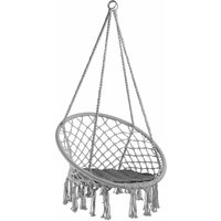 Amaque Suspendierte Sessel mit Kissen und Love Randes - Grey - Grey von GARDENESS