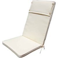 Gardeness - Abnehmbar und wasserdichtes Polyesterkissen mit Rückenlehne 113x49 cm - Beige - Beige von GARDENESS