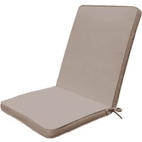 Gardeness - Abnehmbar und wasserdichtes Polyesterkissen mit mittlerer Rückseite 90 x 40 cm pro Stuhl - Tan - Tan von GARDENESS