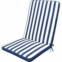 Abnehmbar und wasserdichtes Polyesterkissen mit mittlerer Rückseite 90 x 40 cm pro Stuhl - Blue - Blue von DEFIBRICO