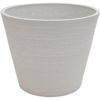 Kleine Outdoor -Runde Vase Synthetic Faser Garden 31x25,4 cm Azalea - White - White von GARDENESS