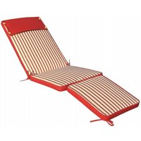 Gardeness - Langes Außenkissen im abnehmbaren Polyester 175x49 cm für Bett - Red - Red von GARDENESS