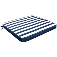 Gardeness - Quadratkissen in abnehmbarem Polyester 50 x 45 cm pro Stuhl - Blue - Blue von GARDENESS