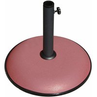 Gardeness - Runde Basis für Zentralpolschirme in Eisen und 16 kg Beton mit Ø41,5 cm Röhrchen einstellbar - Red - Red von GARDENESS