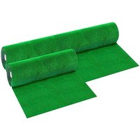 Synthetic Green Gras Teppich 7mm gefälschter Rasen in immergrünen Brötchen - Rotolo Altezza 1 mt x 25 mt (25mq) von GARDENESS