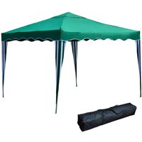 Grünklapper Pavillon in Stahl und 3x3 mt Amber Polyester und Polyester von GARDENESS