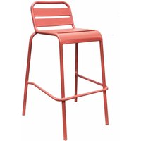 Hoher Outdoor -Hocker und Restaurantshocker mit Eisenstruktur Vegas - Red von GARDENESS