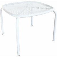 Tiefe Tabelle 40x40 cm gestapelter Garten mit Stahlkonstruktion lokal - White von GARDENESS