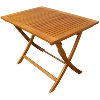 Gardeness - Outdoor -Klapptisch 100x70 cm in massivem Holz von Akazienhonig von GARDENESS