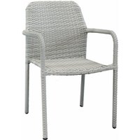 Sessel im Freien mit Stahlkonstruktion und Weiden Porto - Grey von GARDENESS