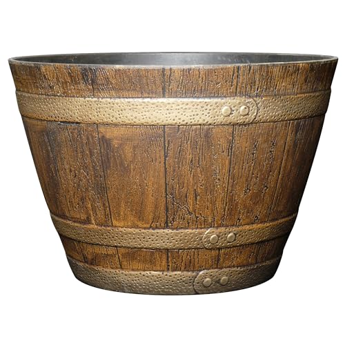 garedengoodz 74 Whiskey Pflanzgefäß, 22,9 cm Distressed Eiche von Classic Home & Garden