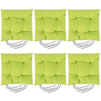 Outdoor Tufted Sitzpolster mit sicheren Riemen für Garten Wasserbeständig & Langlebig Stuhlkissen für Patio & Home Decore 6pk, Limette - Gardenista von GARDENISTA