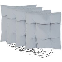 Outdoor Tufted Sitzpolster mit sicheren Riemen für Garten Wasserbeständig & Langlebig Stuhlkissen für Patio & Home Decore, 4pk, Grau - Gardenista von GARDENISTA