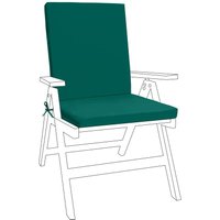 Gardenista - Draussen-Klappstuhl-Sitzkissen mit sicheren Bändern und elastischem Überzug auf der Rückseite, wasserabweisende Terrassen-Gartenkissen von GARDENISTA
