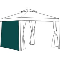 Pavillon-Vorhänge für den Außenbereich mit Öse, 2,6 x 1,9 m, UV-beständig und langlebig, Vorhänge für die Seitenwand, Grün - Gardenista von GARDENISTA
