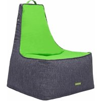 Outdoor Giant Highback Sitzsack Stuhl für Erwachsene und Garten Wasserbeständig Pool Sitzsack für Gaming oder Entspannung 90x65x54x30 cm, Begrünung von GARDENISTA