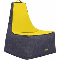 Outdoor Giant Highback Sitzsack Stuhl für Erwachsene und Garten Wasserbeständig Pool Sitzsack für Gaming oder Entspannung 90x65x54x30 cm, Aspen Gold von GARDENISTA