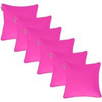 Outdoor-Kopfkissenbezüge, Quadratische Kissen für Gartendekorationen, 45x45 cm Streukissen mit weicher Füllung und abnehmbaren Bezügen, Rosa (6pk) von GARDENISTA