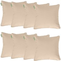 Outdoor-Kopfkissenbezüge, Quadratische Kissen für Gartendekorationen, 45x45 cm Streukissen mit weicher Füllung und abnehmbaren Bezügen, Stein (8pk) von GARDENISTA