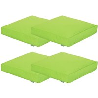 Outdoor-Kissenpolster, wasserabweisende Bodenkissen für den Garten, 60x60x10 cm bequeme Sitzunterlage für Terrassenmöbel und Stühle - Hellgrün von GARDENISTA