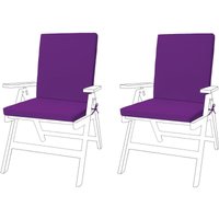 Draussen-Klappstuhl-Sitzkissen mit sicheren Bändern und elastischem Überzug auf der Rückseite, wasserabweisende Terrassen-Gartenkissen mit von GARDENISTA