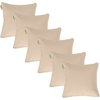 Outdoor-Kopfkissenbezüge, Quadratische Kissen für Gartendekorationen, 45x45 cm Streukissen mit weicher Füllung und abnehmbaren Bezügen, Stein (6pk) von GARDENISTA