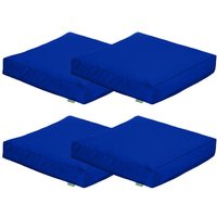 Outdoor-Kissenpolster, wasserabweisende Bodenkissen für den Garten, 60x60x10 cm bequeme Sitzunterlage für Terrassenmöbel und Stühle - Blau 4er-Pack von GARDENISTA