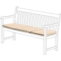 Outdoor faltbar 3-Sitzer Bank Kissen für Garten, wasserbeständig Polyester-Gewebe und dauerhafte Bank-Pad mit abnehmbaren Deckel 143x 52x 5 cm, Stein von GARDENISTA