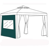 Gardenista - Pavillon-Vorhänge für den Außenbereich mit Öse, 2,6 x 1,9 m, UV-beständig und langlebig, Vorhänge für die Seitenwand, Grün von GARDENISTA