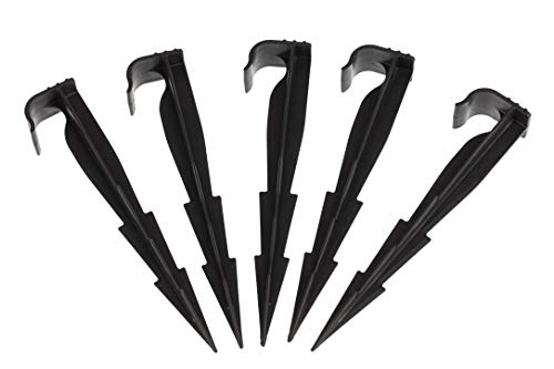 GARDENIX 100 Stück AquaPEG Gartenschlauch Anker Boden Erdspiess Befestigungsanker für Tropfschlauch Perlschlauch Steckgabel von GARDENIX