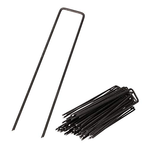 GARDENIX 100 Stück IronPEG Erdanker aus Stahldraht 200 x 30mm - Ø 3mm zur Sicherung von Unkrautvlies, Netzen, Bodenplanen, Maschendraht von GARDENIX