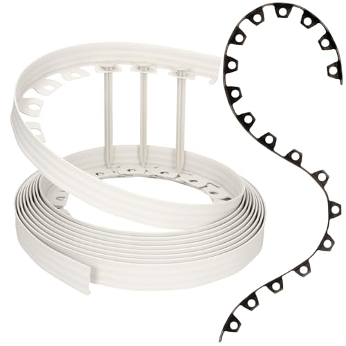 GARDENIX Flexible Rasenkante Kunststoff - Hellgrau, 10 m, 20 Erdanker, 4 cm Höhe Wetterbeständige Rasenabgrenzung Beeteinfassung Rund - Blumenbeet Umrandung - für Gärten und Mähroboter GARDENIX Flexible Rasenkante Kunststoff - Hellgrau, 10 m, 20 Erdanker, 4 cm Höhe Wetterbeständige Rasenabgrenzung Beeteinfassung Rund - Blumenbeet Umrandung - für Gärten und Mähroboter von GARDENIX