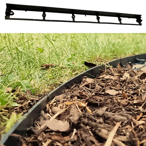 GARDENIX Rasenkante Beeteinfassung Beetumrandung Raseneinfassung Pflastersteine Mähkante + 3 Nägel pro Meter (Rasenkante Light 45 mm x 80 mm, 8 Meter) von GARDENIX