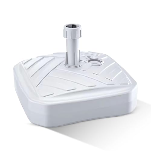 GARDENIX Sonnenschirmständer Quadratisch Weiß aus Kunststoff befüllbar mit Sand, Wasser, Kies zu Garten, Strand, Terrasse -Sonnenschirm Schirmhalter Schirmständer Schirmständer Ständer Sonnenschirmfuß GARDENIX Sonnenschirmständer Quadratisch Weiß aus Kunststoff befüllbar mit Sand, Wasser, Kies zu Garten, Strand, Terrasse -Sonnenschirm Schirmhalter Schirmständer Schirmständer Ständer Sonnenschirmfuß von GARDENIX