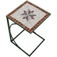 Garden Pleasure Beistelltisch Amarillo rot/grau/schwarz 35 x 35 x 53 cm von Garden Pleasure