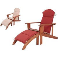 Gardenpleasure - Adirondack Chair harper mit Auflage Eukalyptus Grandis fsc 100% geölt von GARDENPLEASURE