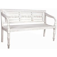 Gardenpleasure - Bank moyo, 3-Sitzer - Mahagoni, weiß-antik 960370 Gardenpleasure - Bank moyo, 3-Sitzer - Mahagoni, weiß-antik 960370 von GARDENPLEASURE