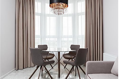 GARDINESTAN JUNG CFO GmbH Vorhänge Blickdicht Thermovorhang Hitzeschutz Gardinen Wohnzimmer Schlafzimmer 2er Set (245 x 140 cm (HxB) (Beige) von GARDINESTAN JUNG CFO GmbH