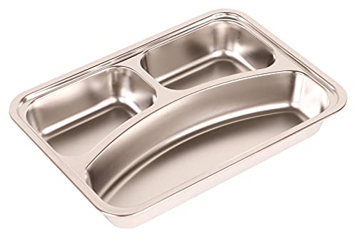 GARDINGER Lunchbox Bentobox Edelstahl Asiette Menüteller für Essen to go 3 Fächer PP Deckel spülmaschinenfest umweltfreundlich von GARDINGER