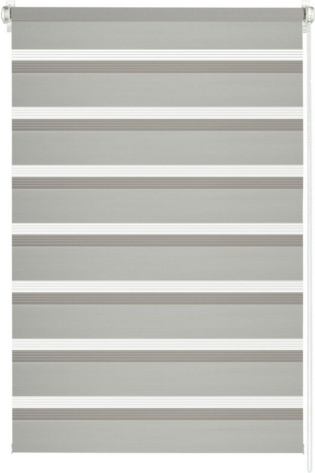Doppelrollo Easyfix, GARDINIA, halbtransparent, mit Bohren/ohne Bohren, freihängend, segmentweise gewebter Stoff von GARDINIA