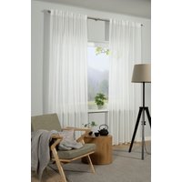 GARDINIA Gardine "GRS Schal Zen Silence mit Gardinenband", (1 St.), blickdicht, Kunststoff, Stoff aus 50 % recyceltes Polyester von GARDINIA