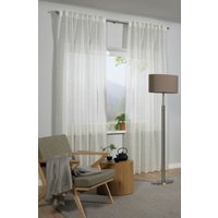GARDINIA Gardine "GRS Schal Zen Silence mit Gardinenband", (1 St.), blickdicht, Kunststoff, Stoff aus 50 % recyceltes Polyester von GARDINIA