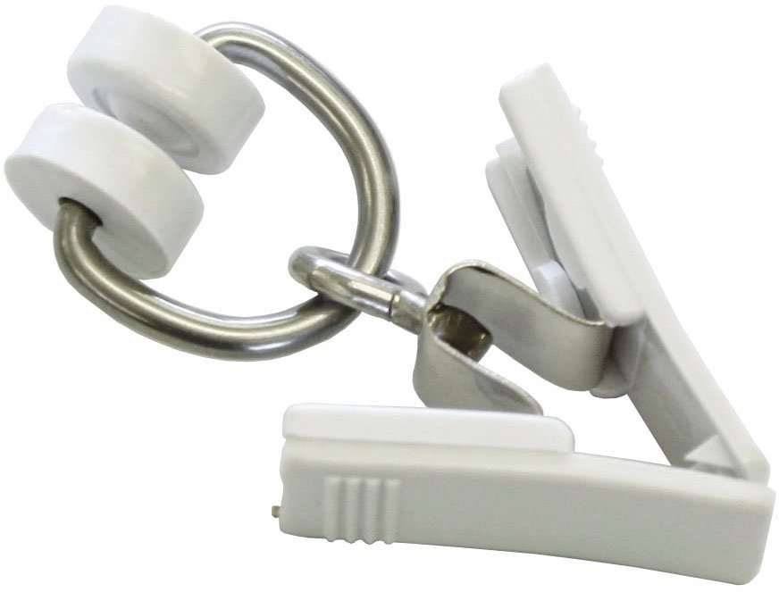 GARDINIA Gardinenring T-Rollringe mit Klammer, T-Schienen, (20-St), Serie T-Schiene von GARDINIA