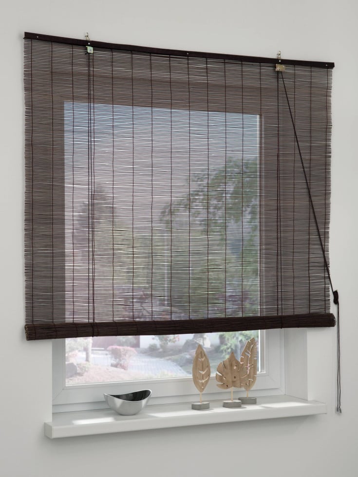 Gardinia Bambus-Rollo schoko 80 x 160 cm von GARDINIA