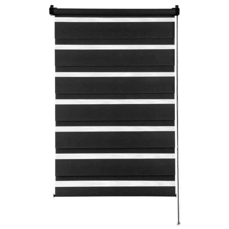 Gardinia Doppelrollo EasyFix 90 cm x 220 cm Schwarz von GARDINIA