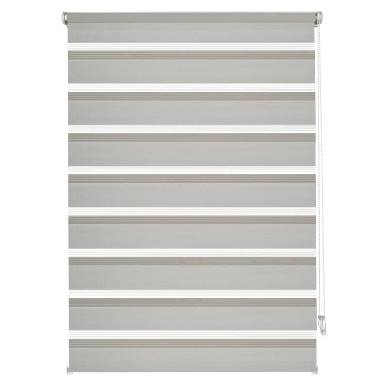 Gardinia Doppelrollo EasyFix mit Montageschiene 90 cm x 150 cm Grau von GARDINIA
