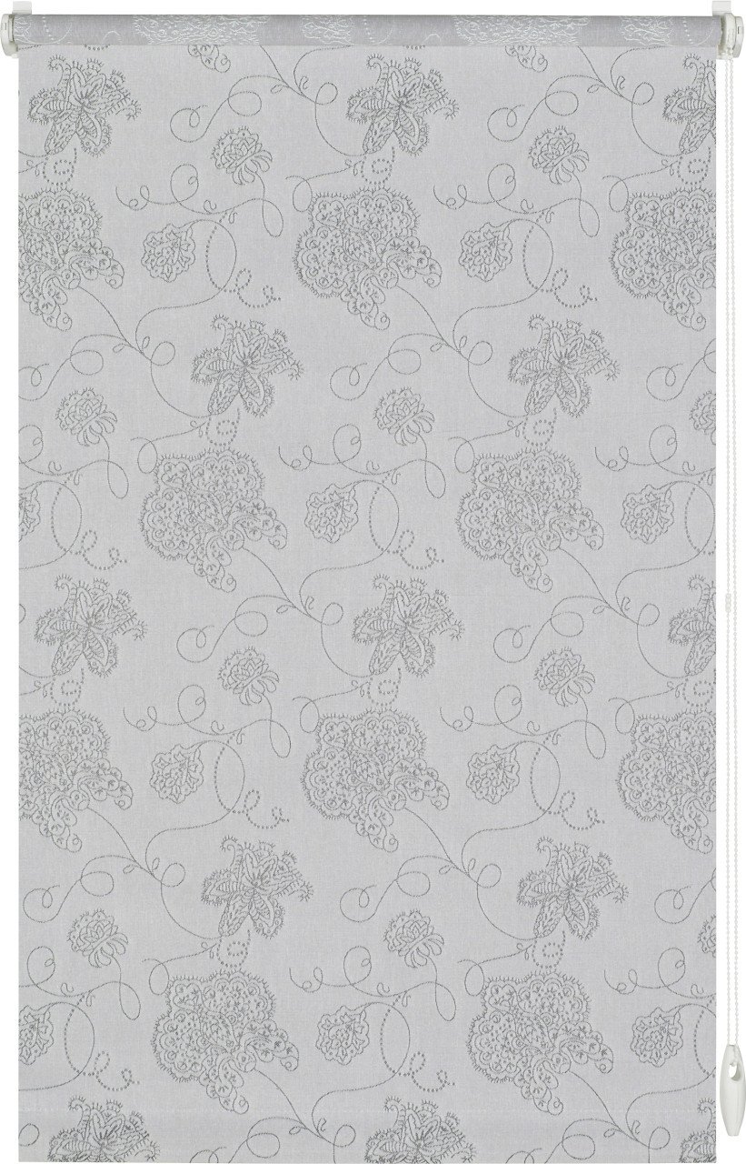 Gardinia EasyFix Rollo bestickt silber 100 x 150 cm von GARDINIA