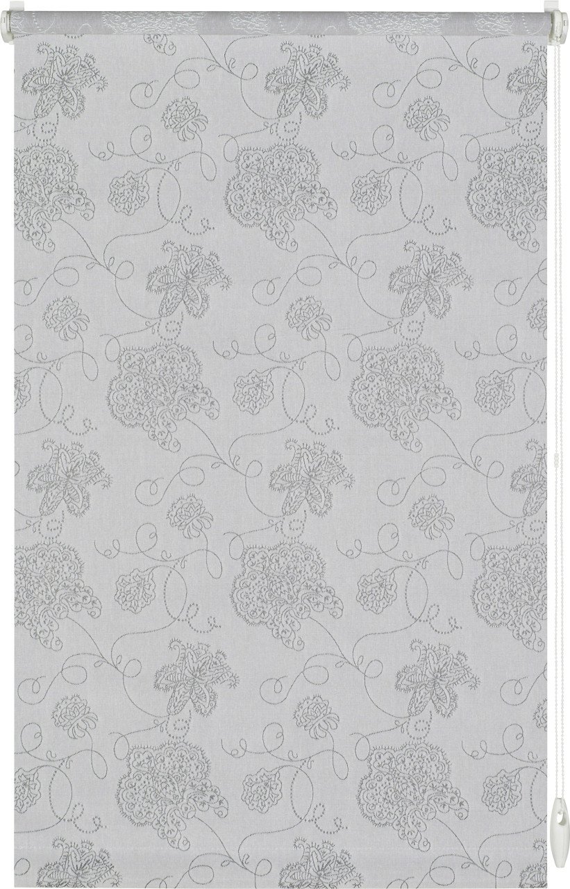 Gardinia EasyFix Rollo bestickt silber 120 x 150 cm Gardinia EasyFix Rollo bestickt silber 120 x 150 cm von GARDINIA