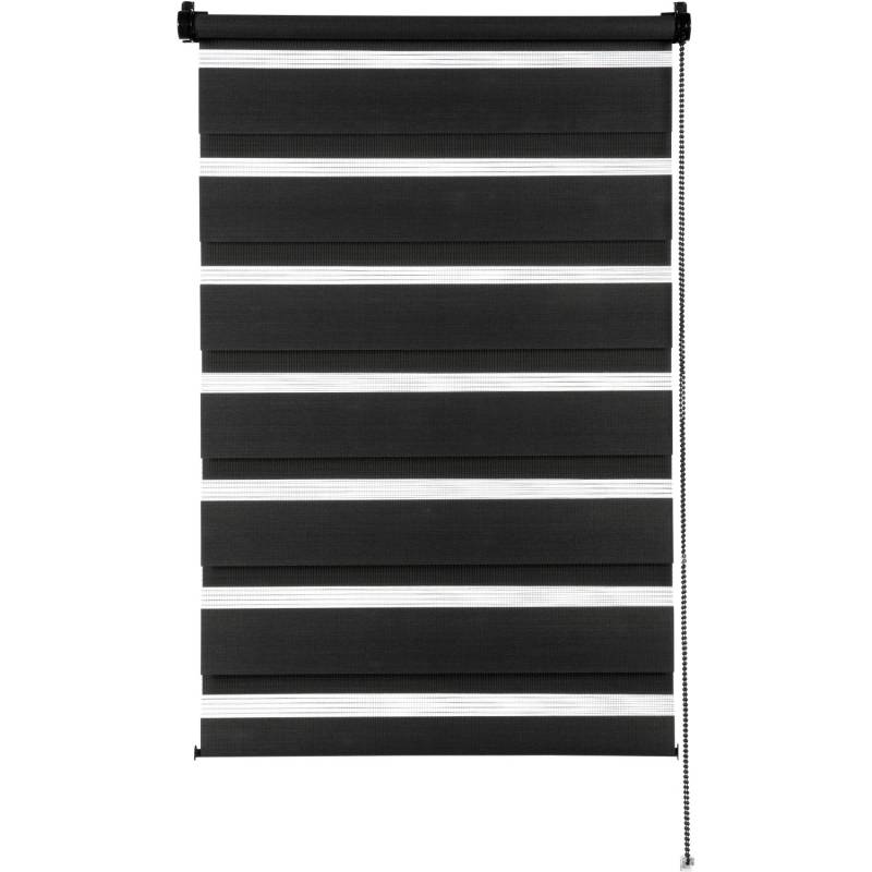 Gardinia Easyfix Doppelrollo Schwarz 60 cm x 150 cm von GARDINIA